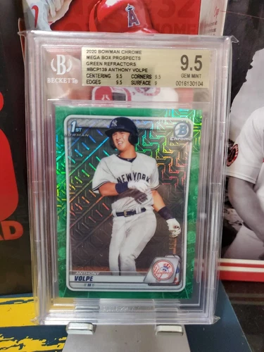 2020 Bowman Mega Box ANTHONY VOLPE Chrome 1st Green Mojo Refractor /99 BGS 9.5