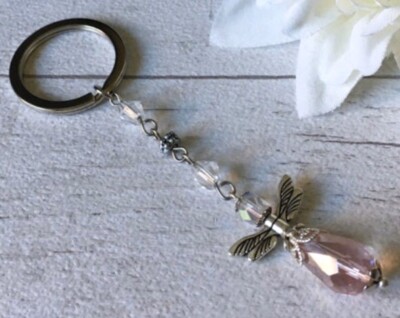 Keepsake//Xmas Gift Idea. Large Guardian Angel//Protection Keyring Bag Charm