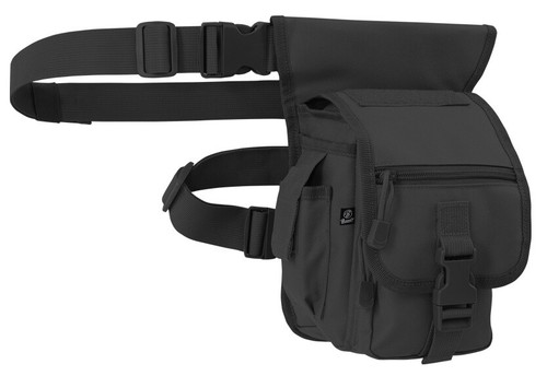 BRANDIT Borsa Borsello Marsupio laterale gambale militare uomo Nero | eBay