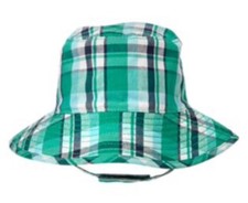 GYMBOREE LAKESIDE STROLL Nwt Baby Boys Plaid Bucket hat Green Blue 3-6 M