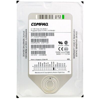 Festplatte Compaq WDE9100 SCSI-3 80pin 9.1GB 7200Rpm 3,5'' Zoll 313717-001