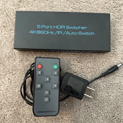 FiveHome 5 Port HDR Switcher  4K 60Hz FW2501 HDMI hub switcher