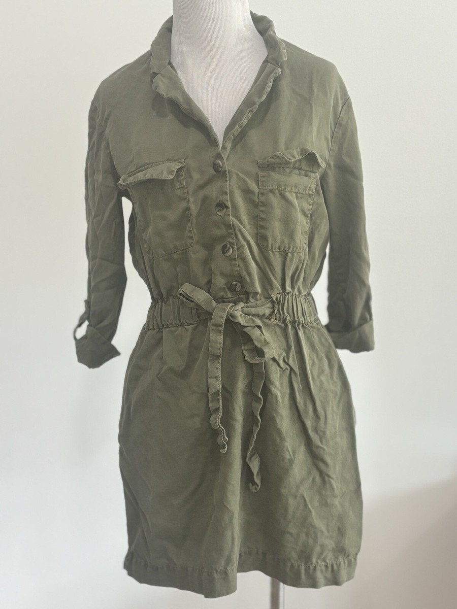 Zara Shirt dress, Women's, Size: XS, Green