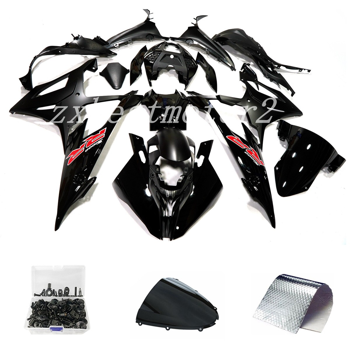 Painted Black Fairing Kit For BMW S1000RR 2019-2022 S1000 RR