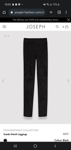 joseph leather leggings - Suede Stretch - Picture 3 of 7