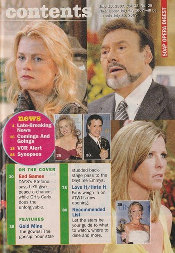 Soap Opera Digest July 10, 2007 SCOTT BRYCE-ASHLEY JONES-DAYTIME EMMY AWARDS - Picture 2 of 3