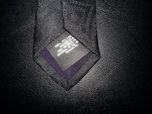 David Taylor Tie Charcoal Black Diamond Geometric Pattern NIB t1939 - Picture 3 of 4