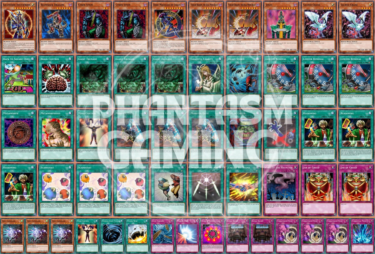 Machine OTK Deck Goat Megamorph Cyber Stein Jinzo Black Luster Yugioh