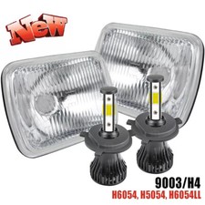 Par de faros LED de repuesto para camioneta Nissan 1983-1997 carrocería dura 7x6" H6054
