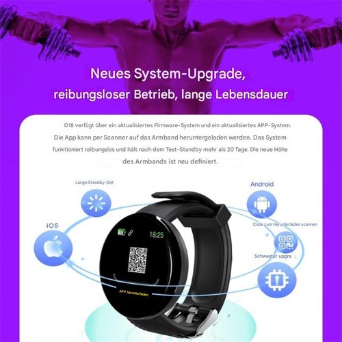 Smartwatch Damski Męski z funkcją telefonu Zegarek na rękę do iPhone Samsung Huawei - Zdjęcie 10 z 13