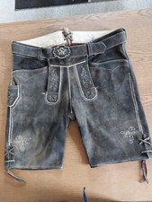 Trachtenlederhose Herren kurz Gr. 50, Ziegenleder, braun neuwertig 1mal getragen