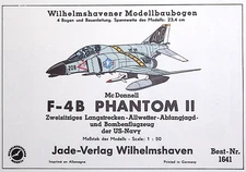 F-4B Phantom II Paper Model Jet Airplane Kit Jade-Verlag Wilhelmshaven Nr. 1641