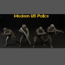Turnbase Miniatures Modern US Police Law Enforcement Zona Alfa Spectre 20mm 28mm