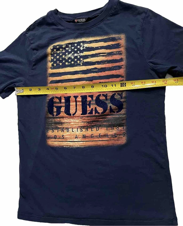Guess T-Shirt Kids XL (14-16) Girls Dark Blue Graphic Tee 100% cotton - Image 4 of 4
