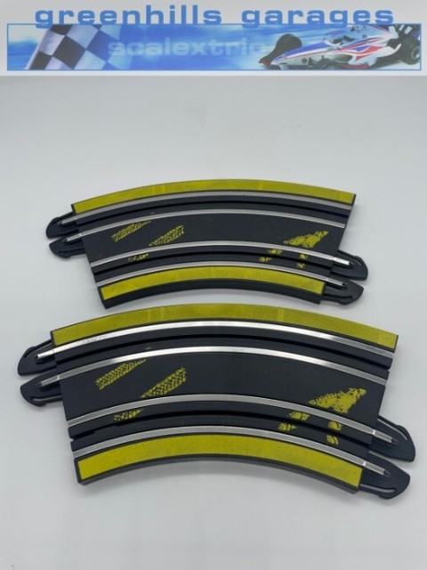 Greenhills Micro Scalextric Standard Curve Pair - Used - MT782 Greenhills Micro Scalextric Standard Curve Pair - Used - MT782