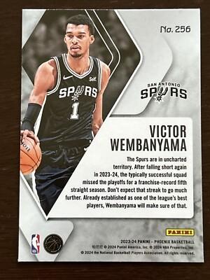 NBA トレーディングカード　106枚　⑤ 2023-24 Panini Phoenix Blue Ice #256 Victor Wembanyama (RC