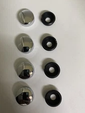 License Plate Screw Cap Covers - Chrome Set Of 4.