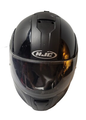 Motorcycle Helmet DOT Black Size Medium Full Face IS MAX BT w Bag USED