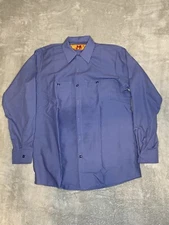 Red Kap Men's Long Sleeve Specialized 2-pocket Size M Cotton blend Work Shirt