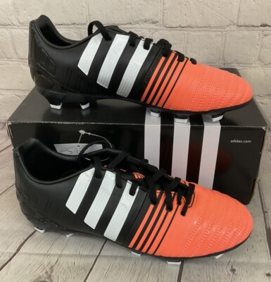 Adidas B40576 Nitrocharge 3.0 FG J Men's Soccer Cleats Black White Orange US 3