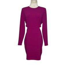 Express fuchsia long sleeves side cut outs mini dress size small