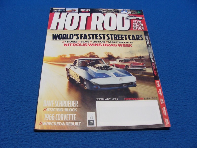 Hot Rod Magazine February 2018, Volume 71, Number 2 Used