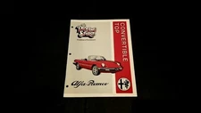 Alfa Romeo The Driving Spirit Convertible Top 1985 8139 Repair Manual Book