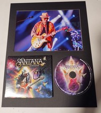 CARLOS SANTANA SIGNED SENTIENT CD GUITAR LIVE PHOTO FRAMED  SUPERNATURAL COA