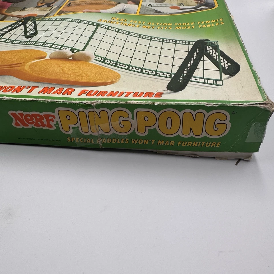 1982 Nerf Ping Pong Table Tennis Set Complete Parker Brothers Vintage - Image 4 of 4
