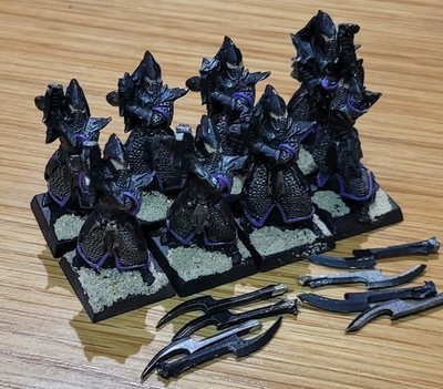 8x EXECUTIONERS METAL 6th ed Dark Elves OOP *Primed* Warhammer