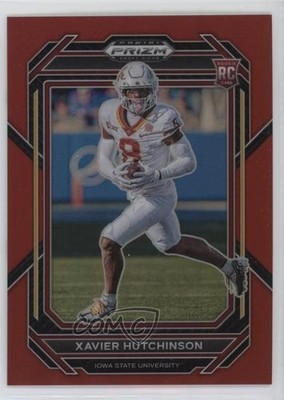 2023 Panini Prizm Draft Picks Red 44/299 Xavier Hutchinson #153 Rookie RC bn5