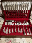 INTERNATIONAL STERLING brand, WILD ROSE Flatware Set, 75 PIECES, No Monogram