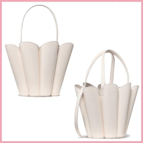 KATE SPADE FLOWER BUCKET BAG CREAM KN094 FACTORY WRAPPED NWT $348