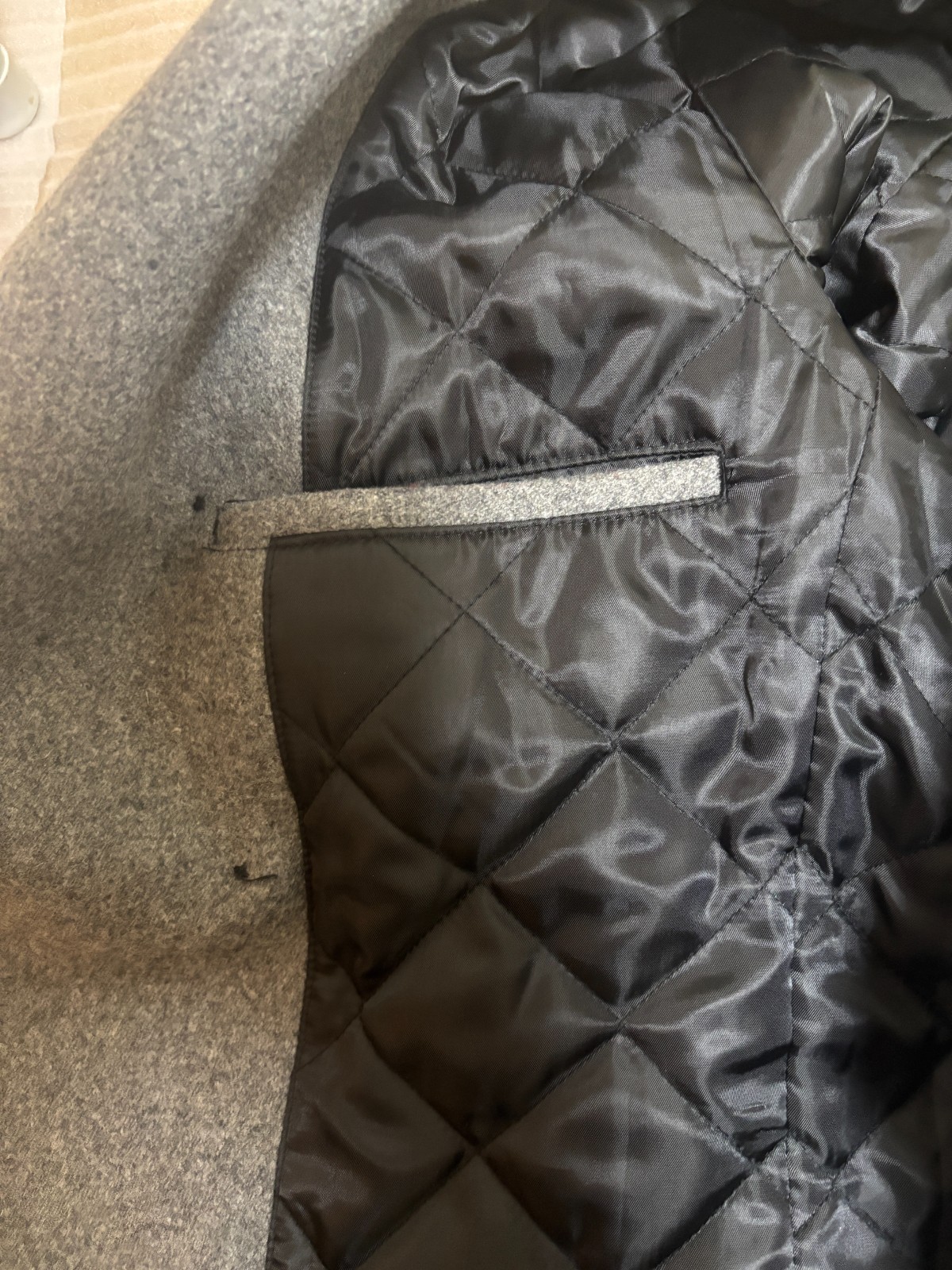 MK MICHEL KLEIN Gray Wool Blend Peacoat - Japanese Menswear