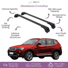 ERKUL Roof Rack Cross Bars Fits BMW X3 2011-2017 Fits Flush Rails OPEN-BOX