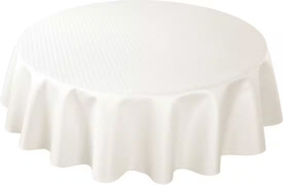 Curt Bauer Tisch Decke 3947 RIGA Rund Rautenmuster dunstgrau 180 cm