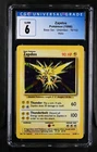 Pokemon 1999: Cgc 6 Zapdos Base Set Unlimited 16/102 Holo Old Blue Label