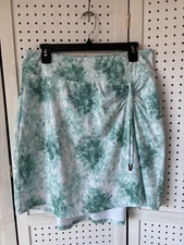 Freedom Trail by Kyodan Women's Lg Green & White Tie Dye Stretch Skirt Pull On