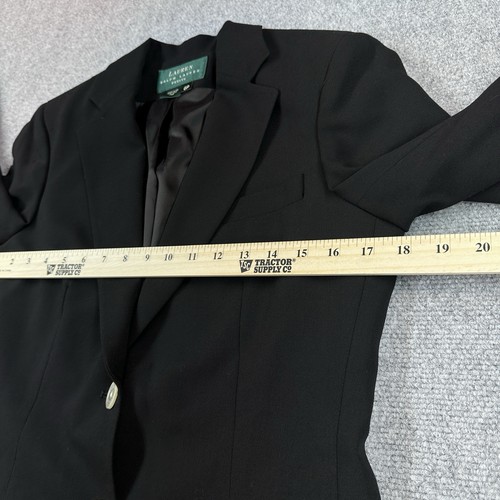 NWT Lauren Ralph Lauren Westbury Black Wool Blazer 6 Petite 2 Button Workwear - Picture 3 of 9