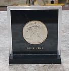 1987 American Silver Eagle United $1 BU 1 Oz Bullion Coin w/ Case & Stand