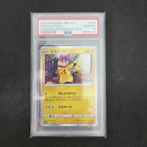 Pikachu 2022 Holo Pokemon GO Card File Set Promo Japanese 272/S-P PSA 10