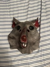 Halloween Scar Rat Head Latex Mask
