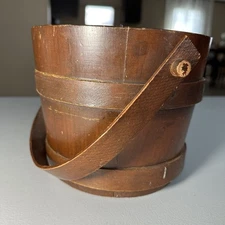 Antique 6” Primitive Wooden  w/swing handle