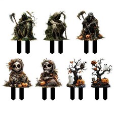 Halloween Yard Stakes Halloween Decorations Outdoor Yard Signs 2D Acrylic Decor
