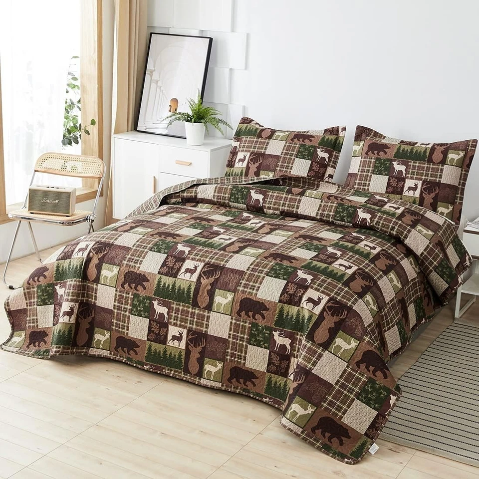 Rustic Lodge Plaid Bedding Set King Size - Image 4 of 4