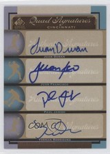 2012 SP Signature Edition Quad Signatures Paul Janish Yorman Rodriguez Auto 0f8