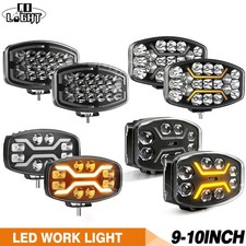 2X LED Arbeitsscheinwerfer LKW Zusatzscheinwerfer 24V 12V Tagfahrlicht Weiß Gelb
