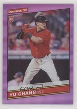2020 Panini Donruss Retro 1986 Holo Purple Yu Chang (Red Jersey) Rookie RC n1u