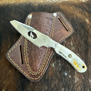 970 Blade Works Hand Made Hand Forged Steel Fixed Blade With Sheath