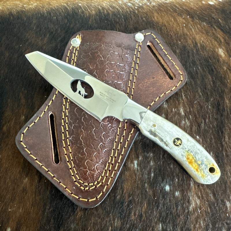 970 Blade Works Hand Made Hand Forged Steel Fixed Blade With Sheath